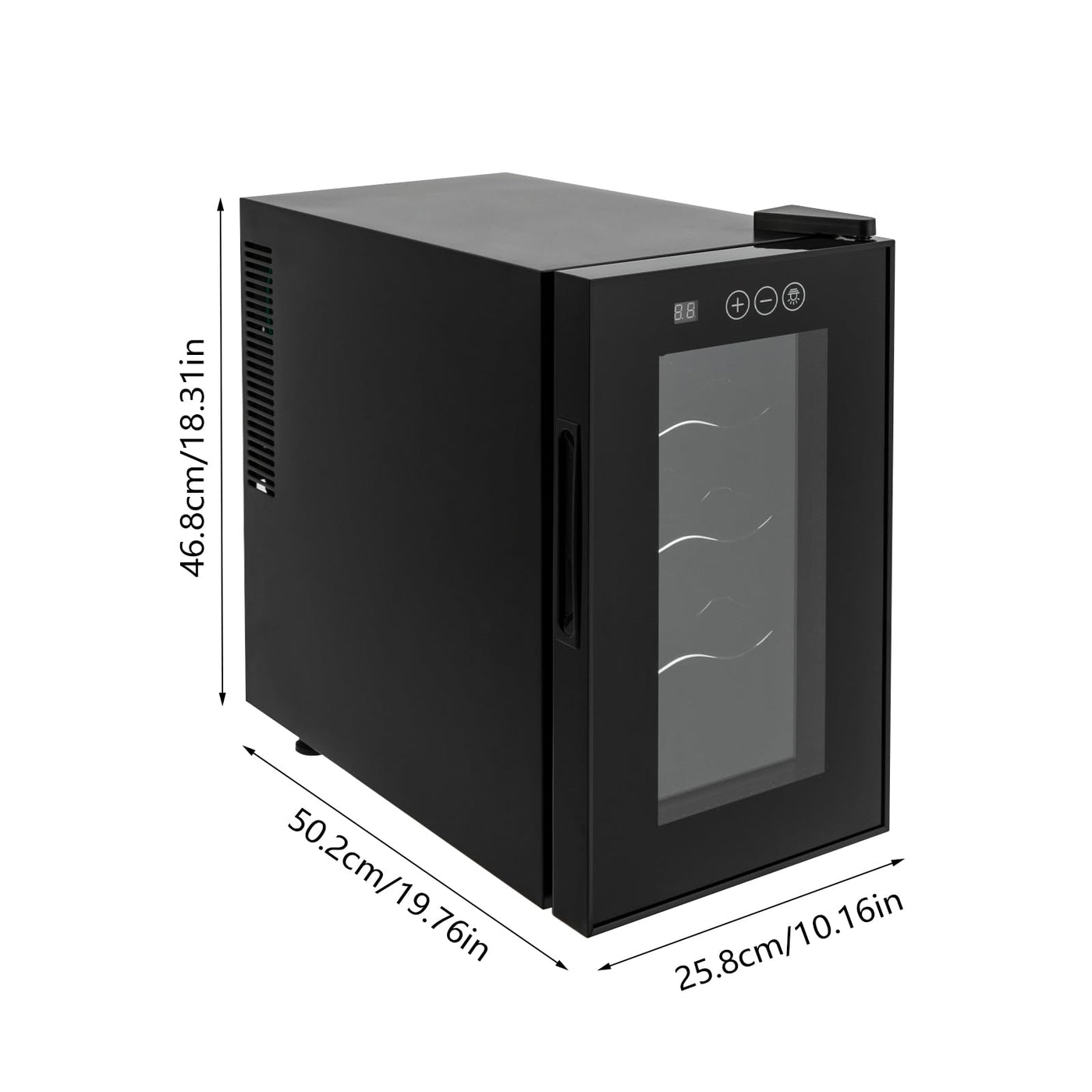 vinnyooc 8 Flaschen, Weinkühler, Weinkühler, Aufbewahrungsbox, freistehend, Kühlschrank, Weinkeller, Weinkeller, süßer Wein, für Zuhause, im Büro, Hotel