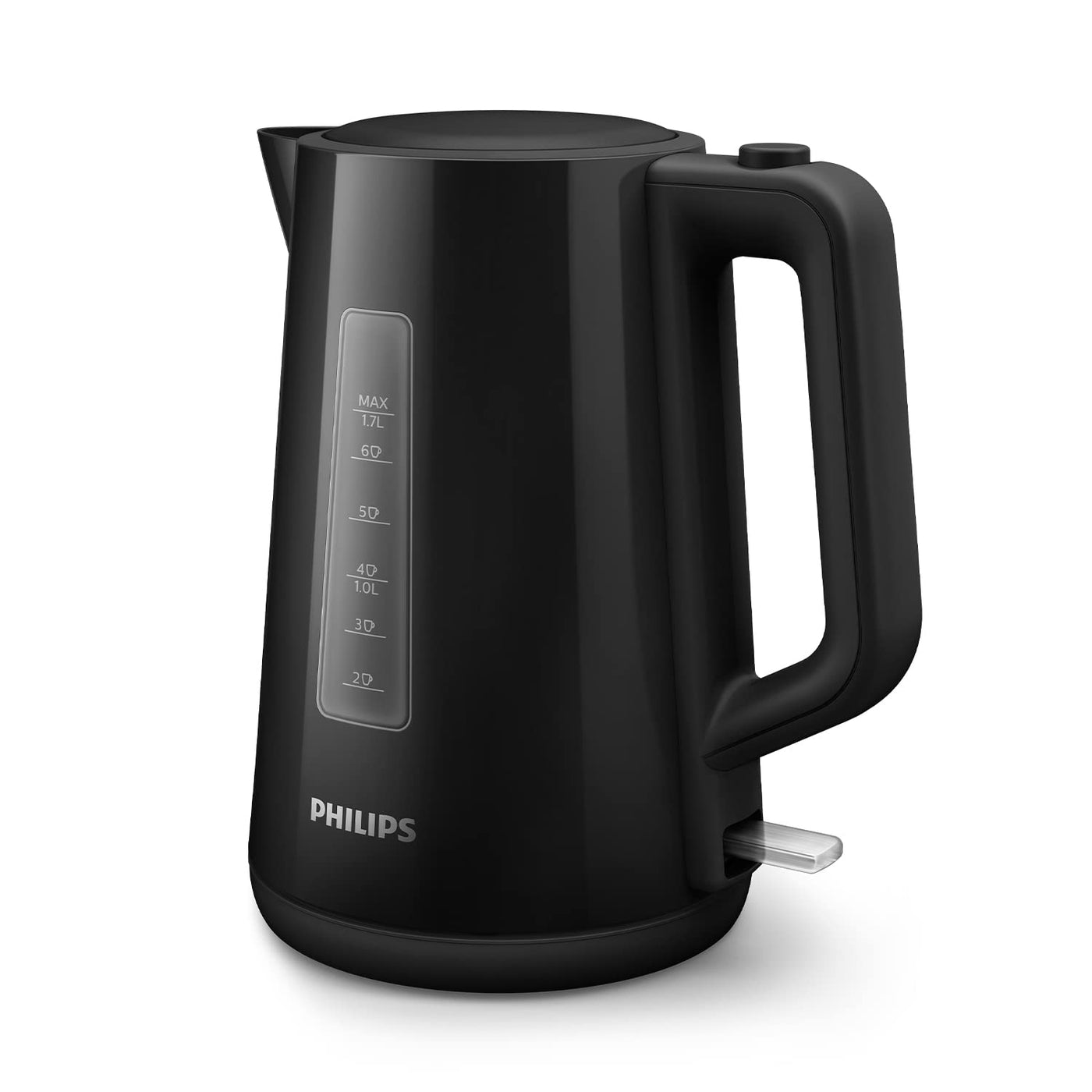 Philips Wasserkocher – 1.7 L Fassungsvermögen mit Kontrollanzeige, Pirouettenbasis, schwarz (HD9318/20)