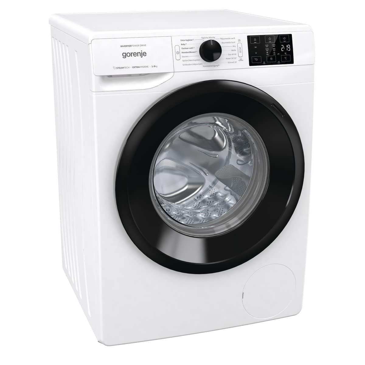 Gorenje WAM 94 AP Waschmaschine mit Dampffunktion / 9 kg / 1400 U / 16 Programme/AquaStop/Inverter PowerDrive Motor/Edelstahltrommel/Kindersicherung/EEK A/weiß