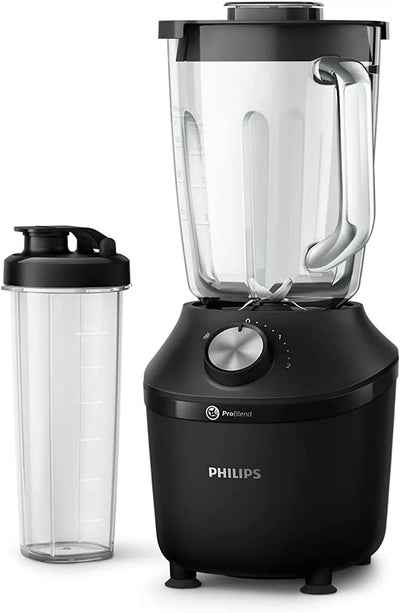 Philips Standmixer und Smoothie Maker – 600W, 2-Liter-Becher, HomeID-App, 2 Geschwindigkeitsstufen + Impulsfunktion, ProBlend, Ice-Crush-Funktion (HR2291/41)