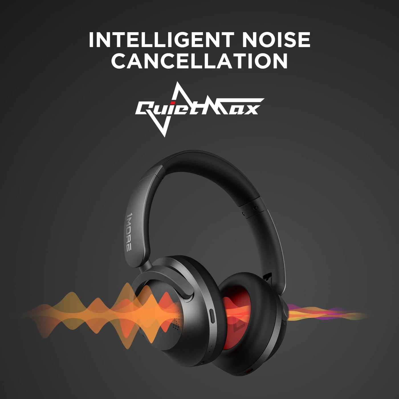 1More SonoFlow Noise Cancelling Kopfhörer, Bluetooth mit Aktiver Geräuschunterdrückung, 70 Stunden Wiedergabe, LDAC Hi-Res Wireless Audio, Over Ear Headset, Klare Anrufe, EQ-Voreinstellung.