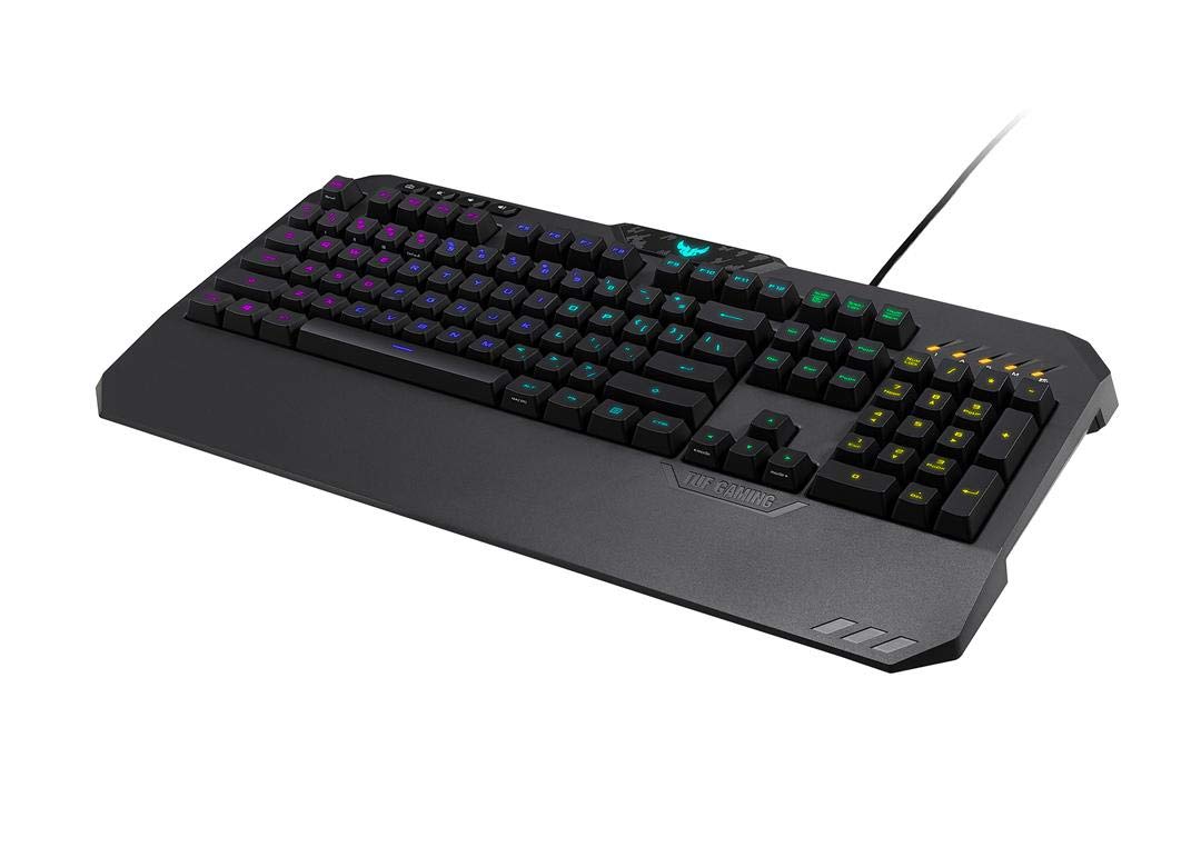 ASUS TUF Gaming K5 Tastatur USB QWERTY Italienisch Schwarz - Tastaturen (Standard, USB, Membran-Schlüsselschalter, QWERTY, RGB-LED, Schwarz)