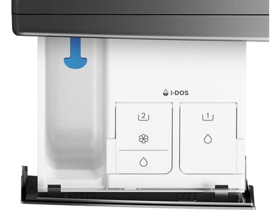 Bosch WNC254AS0, Serie 8, Smarter Waschtrockner, 10.5 kg Waschen & 6 kg Trocknen, 1400 UpM, i-Dos intelligente Waschmittel-Dosierung, entfernt 16 Fleckenarten, IronAssist mit Dampffunktion, AutoDry