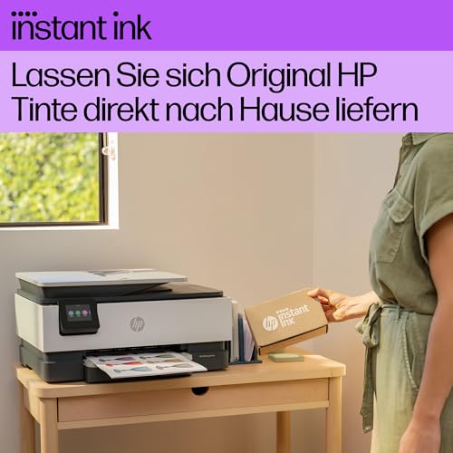 HP OfficeJet Pro 8122e Multifunktionsdrucker, 30€ Cashback, 3 Monate gratis drucken mit HP Instant Ink inklusive, HP+, Drucker, Scanner, Kopierer, Fax, WLAN, LAN, Duplex, HP ePrint, Airprint, Basalt