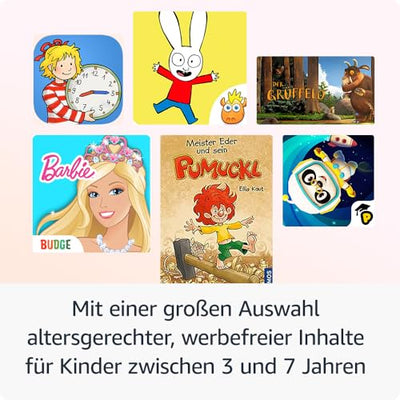 Das neue Amazon Fire HD 8 Kids-Tablet, für Kinder von 3 bis 7 Jahren | 3 GB RAM, werbefreie Inhalte, mit integrierter Kindersicherung, 13 Stunden Akkulaufzeit, 32 GB, blau (2024)