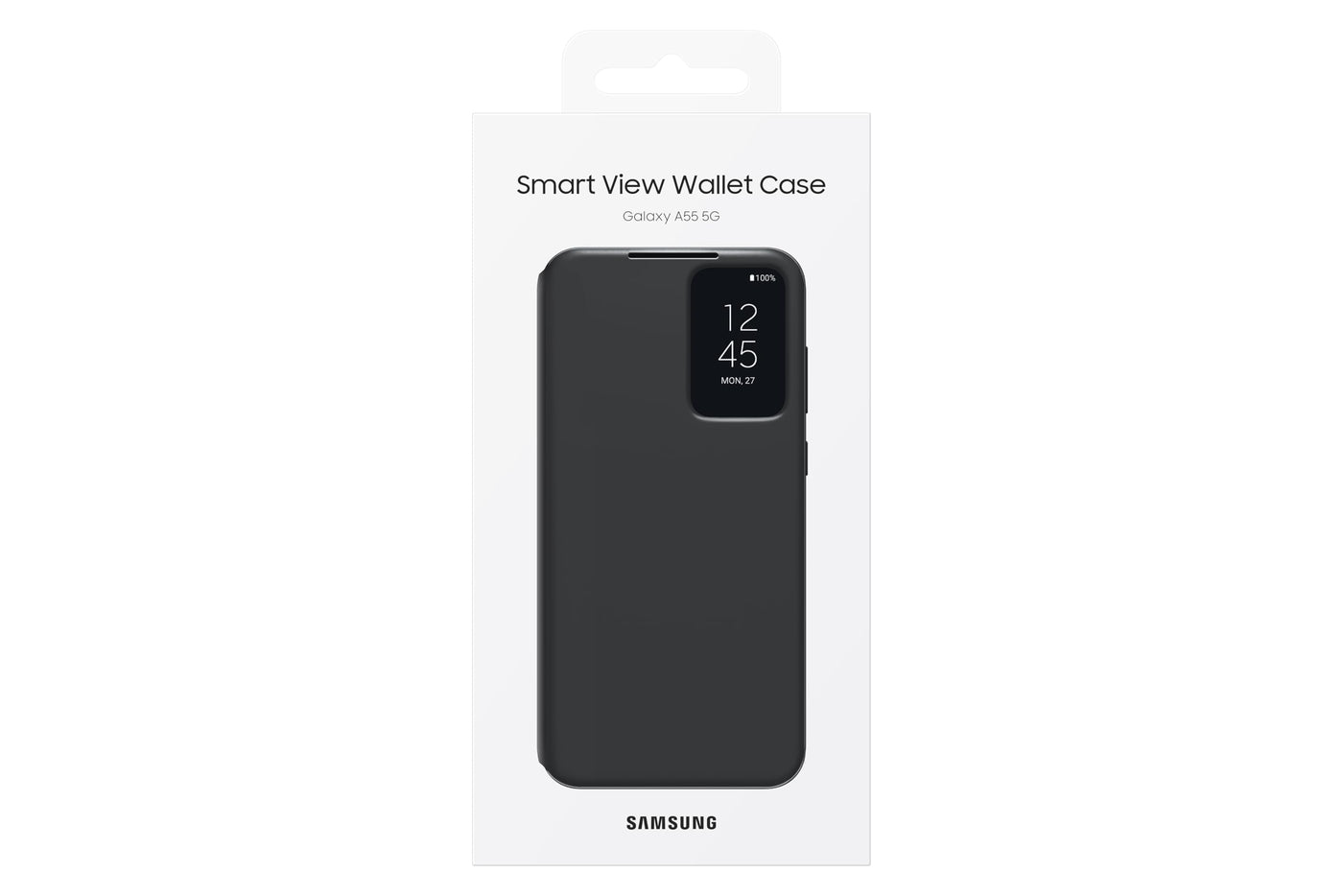 Samsung Smart View Wallet Smartphone Case EF-ZA556 für das Galaxy A55 5G, Handyhülle, Kartenfach, Sichtfenster, Black