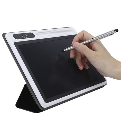 Ejoyous LCD Schreibtafel, 9 Zoll Elektronischer Notizblock LCD Grafiktablet Schreiben Handschrifttafel Reißbrett LCD Zeichenbrett mit Flip-Schutztasche (Rot (mit Lederetui))