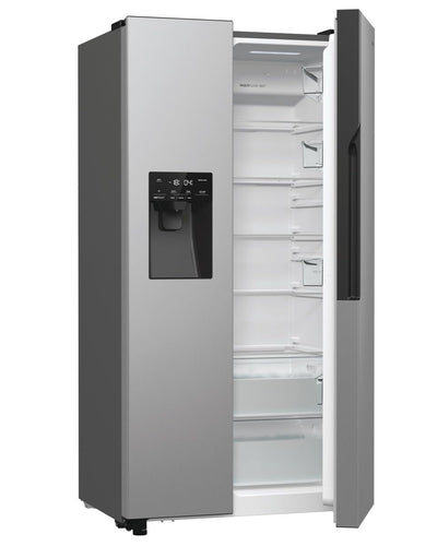 Gorenje NRR9185ESXL Side by Side Kühl-Gefrierkombination/NoFrost Plus/Inverter Kompressor/Wasser- und Eiswürfelspender/SensoTech / 178,6 cm/Kühlteil 376 l/Gefrierteil 190 l/Edelstahl