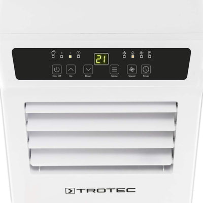 TROTEC Lokales Klimagerät mit Heizfunktion PAC 2010 SH mobile Klimaanlage 4-in-1 Kühlung, Beheizung, Ventilation, Entfeuchtung Klimagerät 2 kW 7.000 BTU/h für Raumgröße bis 26 m² und 65 m³