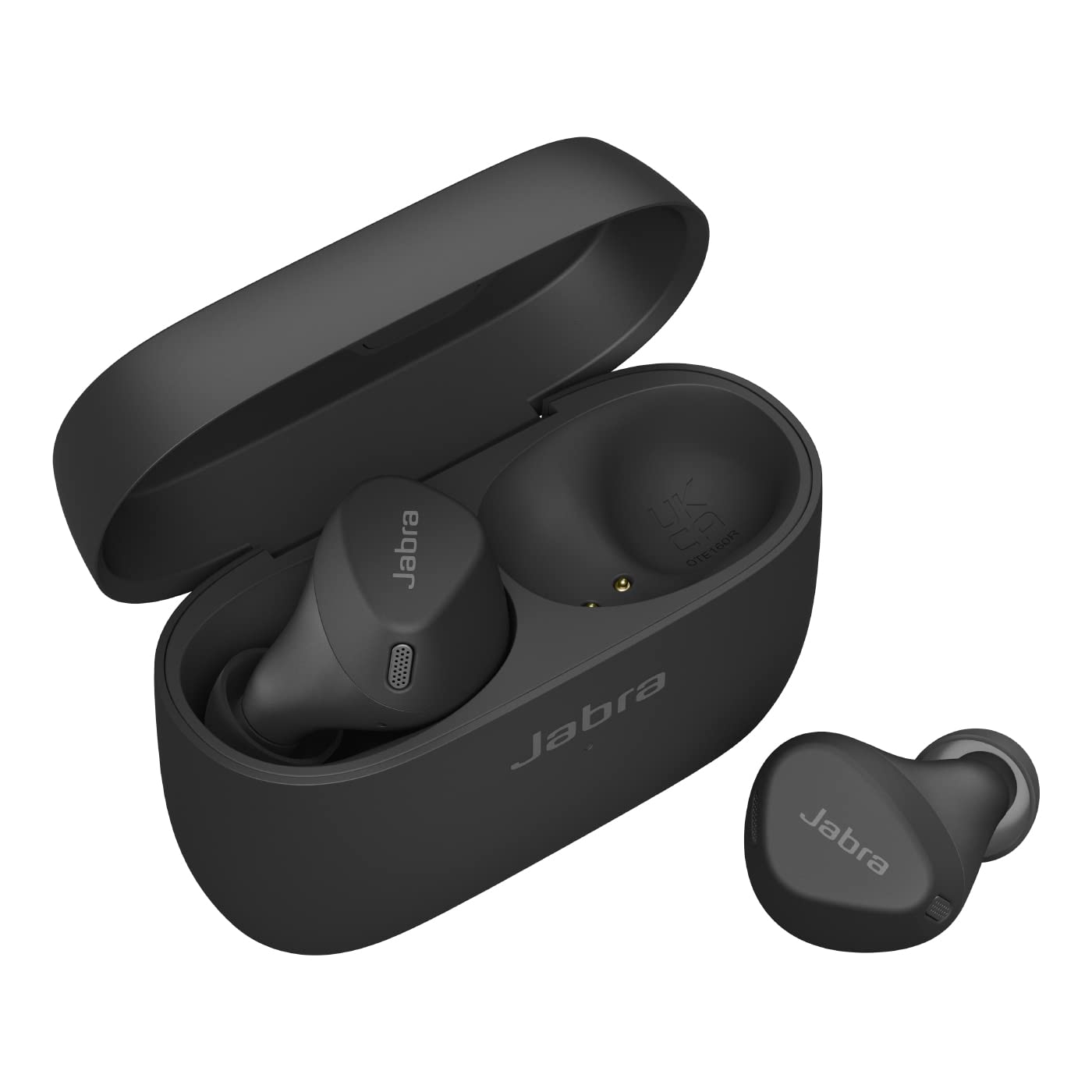 Jabra Elite 4 Active In Ear Bluetooth Earbuds - True Wireless Kopfhörer mit sicherem Sitz, 4 eingebauten Mikrofonen, aktiver Geräuschunterdrückung und anpassbarer HearThrough Funktion - Schwarz