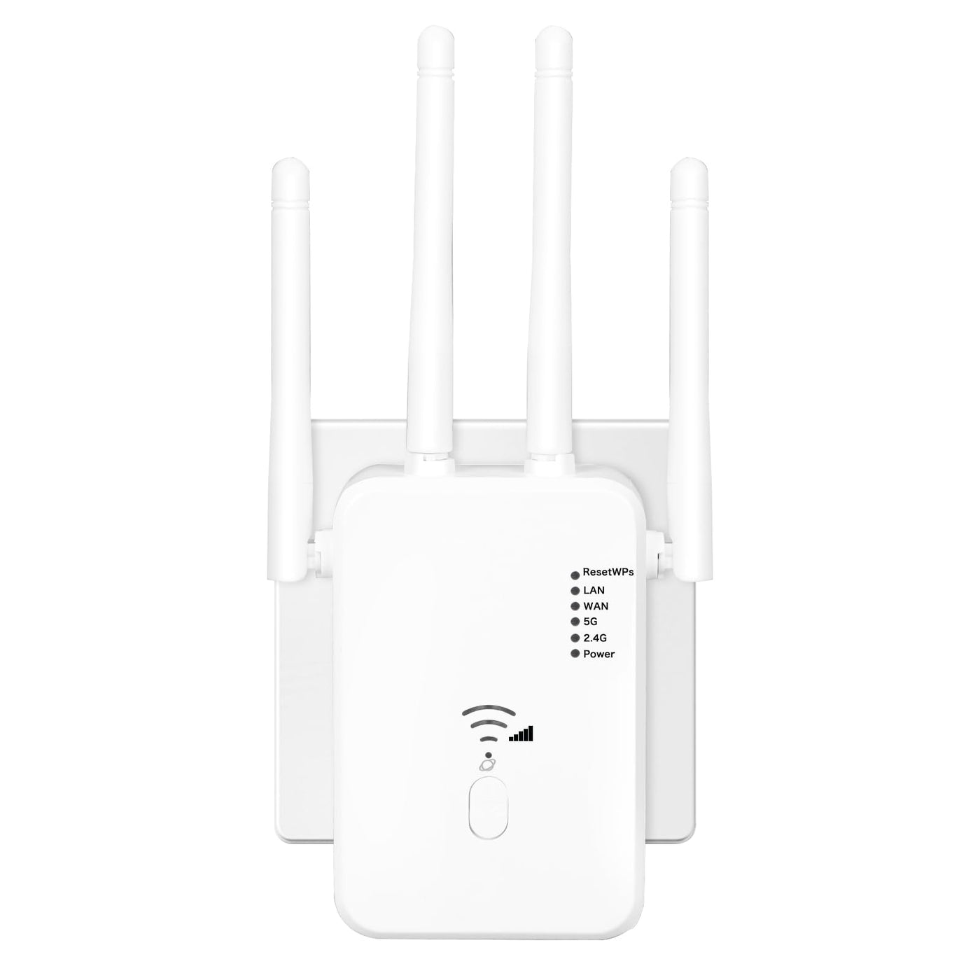 WLAN Repeater WLAN Verstärker 1200 Mbit/s,WiFi Repeater DualBand WiFi Booster Internet Verstärker mit Externen 4 Antenne Internet Booster Mit LAN/WAN Port,Kompatibel Allen WLAN Geräten(Weiß)