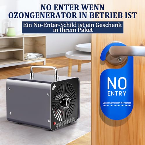 ICARE Ozongenerator 30000mg/h Ozongerät, Ozonisator Industrieller O3 Ozon Luftreiniger mit 120 Min Timer für 300㎡ Geruchskiller Geruchsneutralisierer für Auto, Rauch, Haustiergerüche, Küchengerüche