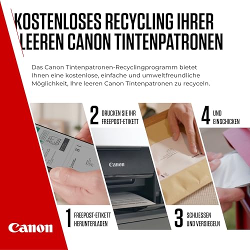 Canon Tinte & Papier Multipack - PG-540/CL-541 Original Drucker-Tintenpatronen 2er-Pack (1 x Schwarz, 1 x Farbe) & 4x6 Fotopapier (50 x Blatt) - Kompatibel PIXMA Druckern