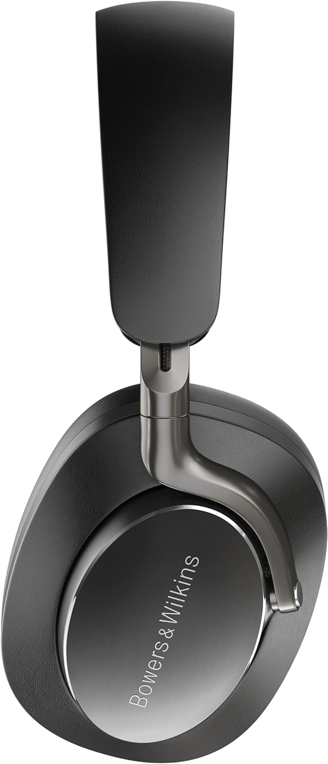 Bowers & Wilkins PX8 Flaggschiff-Over-Ear-Kopfhörer mit Geräuschunterdrückung, kabellos, Bluetooth 5.0 und Schnellladung, 30 Stunden hochauflösende Wiedergabe und integriertes Mikrofon, Schwarz