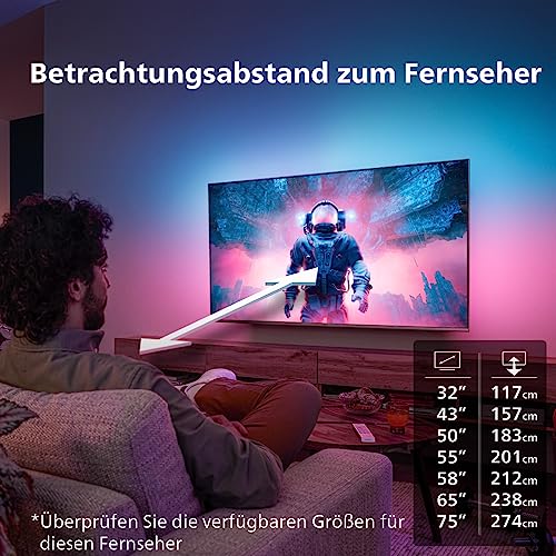 Philips Ambilight TV | 55OLED708/12 | 139 cm (55 Zoll) 4K UHD OLED Fernseher | 120 Hz | HDR | Dolby Vision | Google TV | VRR | WiFi | Bluetooth | DTS:X | Sprachsteuerung