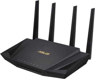 Asus RT-AX58U Router kombinierbarer Router (Tethering als 4G und 5G Router-Ersatz, Ai Mesh WLAN System, WiFi 6 AX3000, Dual-Band, 4x Gigabit LAN, 1.5 GHz TC CPU, AiProtection, USB 3.0, 160 MHz)