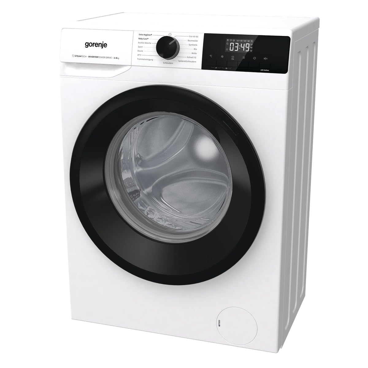 Gorenje WNHPI64SAPS/DE Waschmaschine mit Dampffunktion / 6 kg / 1400 U/Min / 15 Programme/AquaStop/Inverter PowerDrive Motor/Edelstahltrommel/Kindersicherung/EEK A/weiß