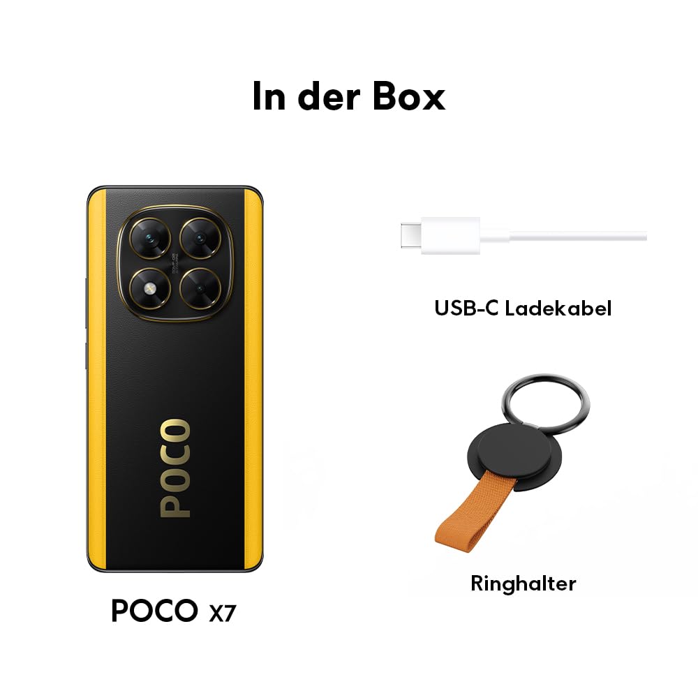 Xiaomi Poco X7 Smartphone, 8+256GB, Silber, 50MP Hauptkamera mit OIS, 5110mAh Akku, IP68 (Ladegerät Nicht enthalten)