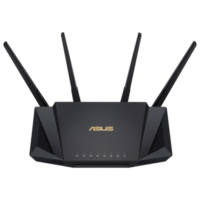 Asus RT-AX58U Router kombinierbarer Router (Tethering als 4G und 5G Router-Ersatz, Ai Mesh WLAN System, WiFi 6 AX3000, Dual-Band, 4x Gigabit LAN, 1.5 GHz TC CPU, AiProtection, USB 3.0, 160 MHz)