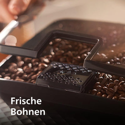 PHILIPS Serie 2200 Kaffeevollautomat – Klassischer Milchaufschäumer, Intuitives Touchdisplay, mattes Schwarz (EP2220/10)