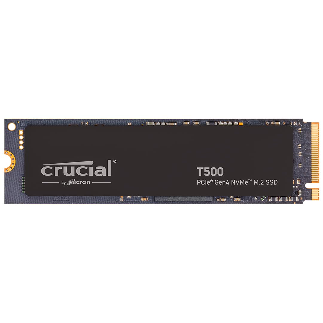 Crucial T500 SSD 1TB PCIe Gen4 NVMe M.2 Interne SSD, bis 7300 MB/s, TLC NAND, für Gaming und Programme, kompatibel mit Laptop und Desktop, Microsoft DirectStorage - CT1000T500SSD8