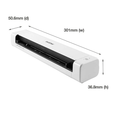 Brother DS-740 Mobiler Scanner | A4 | Vorder- und Rückseite | USB-Netzteil | 15 ppm | Farbe | Schwarz/Weiß | Scan to USB