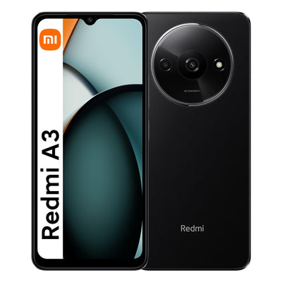 Xiaomi Redmi A3 Smartphone ohne Vertrag 128GB ROM 4GB RAM 5000mAh 90Hz AMOLED Display Entsperren Methoden Gesichts- und Fingerabdruck Octa-Core Prozessor Schwarz