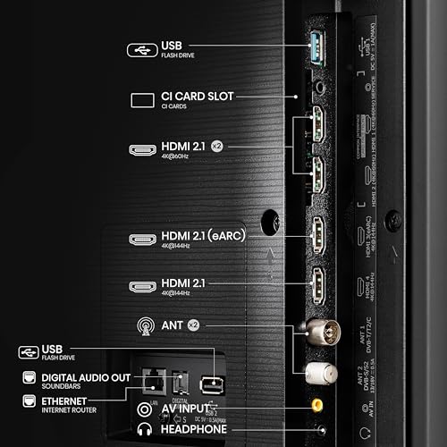 Hisense 55E7NQ Pro 139 cm (55 Zoll) Fernseher, 4K UHD, QLED, Smart TV, Total HDR, Dolby Vision IQ Atmos, 144Hz (VRR), HDMI 2.1, Game Mode PRO, Triple Tuner, Alexa Built-In, Dunkelgrau, [2024]