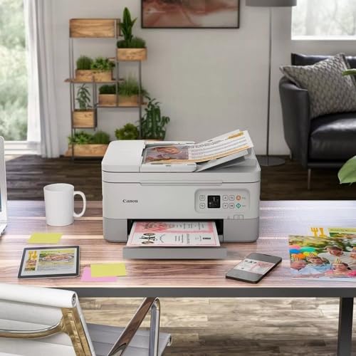 PIXMA TS7451i 3-in-1 WLAN-Drucker fürs Homeoffice, Kopierer und Scanner – PIXMA Print Plan kompatibel – Drucken von Randlosfotos – kabelloses Drucken/Scannen via Cloud und Smartphone (Weiß)