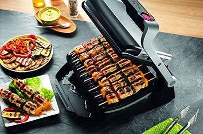 Tefal GC716D Kontaktgrill, Kunststoff, Schwarz, Metallisch, 401 x 229 x 450 mm (LxBxH)