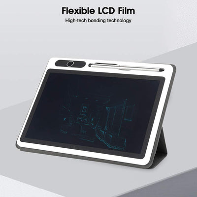 Ejoyous LCD Schreibtafel, 9 Zoll Elektronischer Notizblock LCD Grafiktablet Schreiben Handschrifttafel Reißbrett LCD Zeichenbrett mit Flip-Schutztasche (Rot (mit Lederetui))