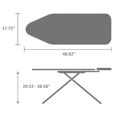 Brabantia 134746 Bügelbrett, Jeansschwarz, Breit