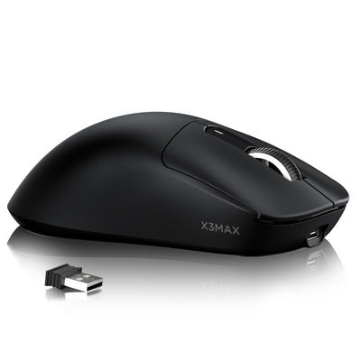 ATTACK SHARK X3MAX 49g Superlight Mouse, PixArt PAW3950 Gaming Sensor, BT/2.4G Wireless/Wired Gaming Mouse, 6 Adjustable DPI up to 42000, 200 Hrs Battery, Office Mice for Win11/Xbox/PS/Mac (Black)