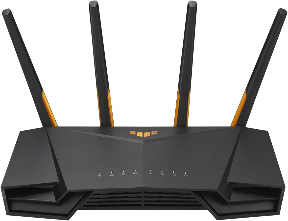 ASUS TUF Gaming AX3000 V2 Dual Band WLAN kombinierbarer Router (Tethering als 4G und 5G Router-Ersatz, WiFi 6, bis zu 3000 Mbit/s, Mobile Game Mode, 2,5Gbit/s Port, AiMesh, AiProtection Pro)