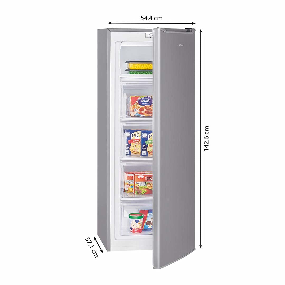 Bomann® Gefrierschrank | Tiefkühlschrank | Freezer | Nutzinhalt 168 Liter | wechselbarer Türanschlag | 4 Sterne Gefrierraum | GS 7340 inox