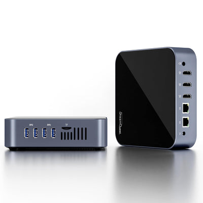 DreamQuest Mini PC,Intel Ν95-32GB DDR4 + 1TB M.2 NVMe SSD, vorinstalliertes Windows 11 Pro, WiFi 5/BT4.2/USB 3.2/4K@60 Hz/Gigabit Ethernet Mini Tower Computer, geeignet für Zuhause/Büro