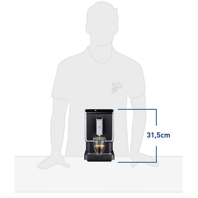 Tchibo Kaffeevollautomat Esperto Pro mit One Touch Funktion inkl. 1kg Barista Caffè Crema für Caffè Crema, Espresso und Milchspezialitäten, Anthrazit