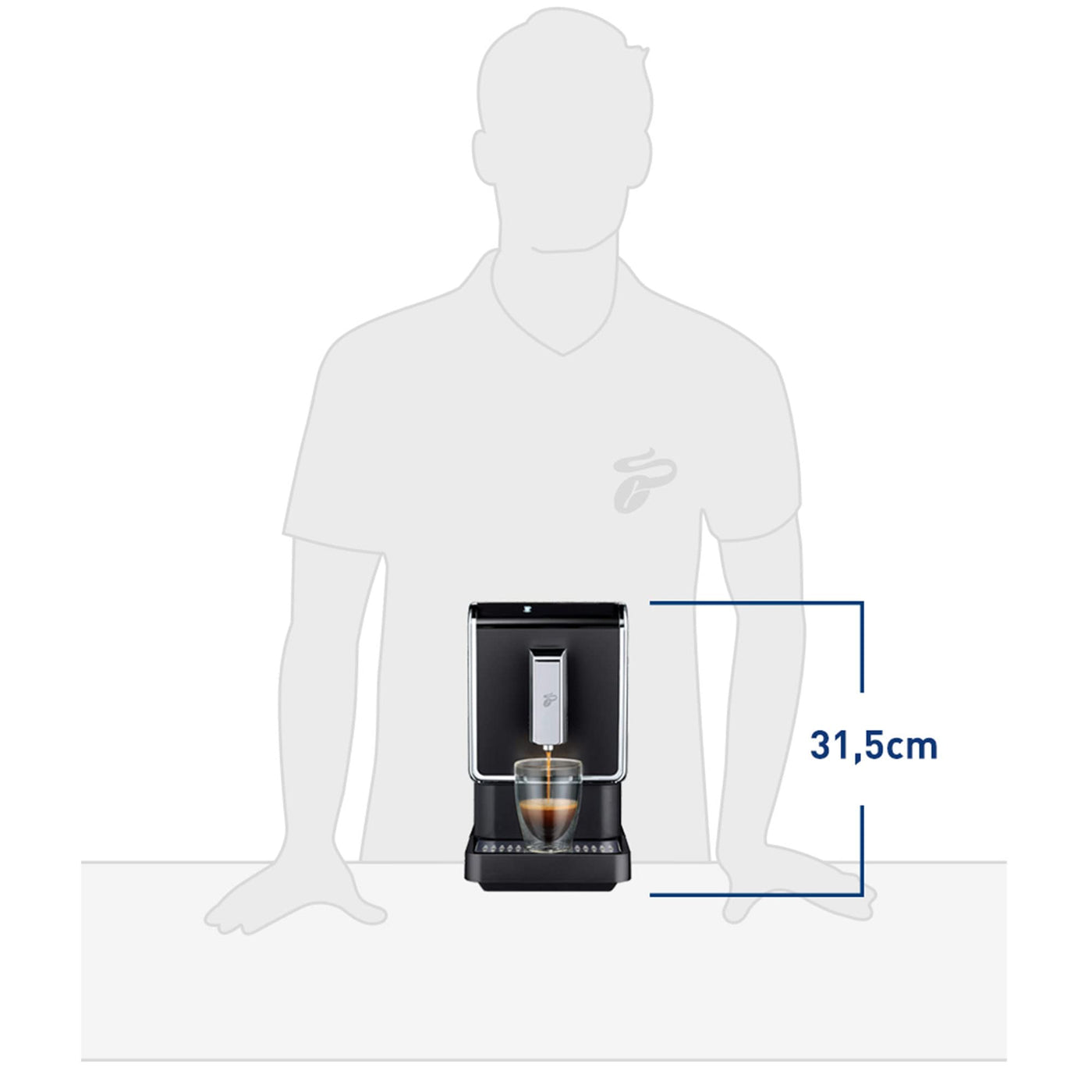 Tchibo Kaffeevollautomat Esperto Pro mit One Touch Funktion für Caffè Crema, Espresso und Milchspezialitäten, Anthrazit - INKLUSIVE Kaffeeprobierset GRATIS