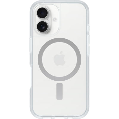 OtterBox Sleek Series MagSafe Hülle für iPhone 16, stoßfest, sturzsicher, ultraschlank, schützende Hülle, Getestet nach Militärstandard, Transparent, Keine Einzelhandelsverpackung