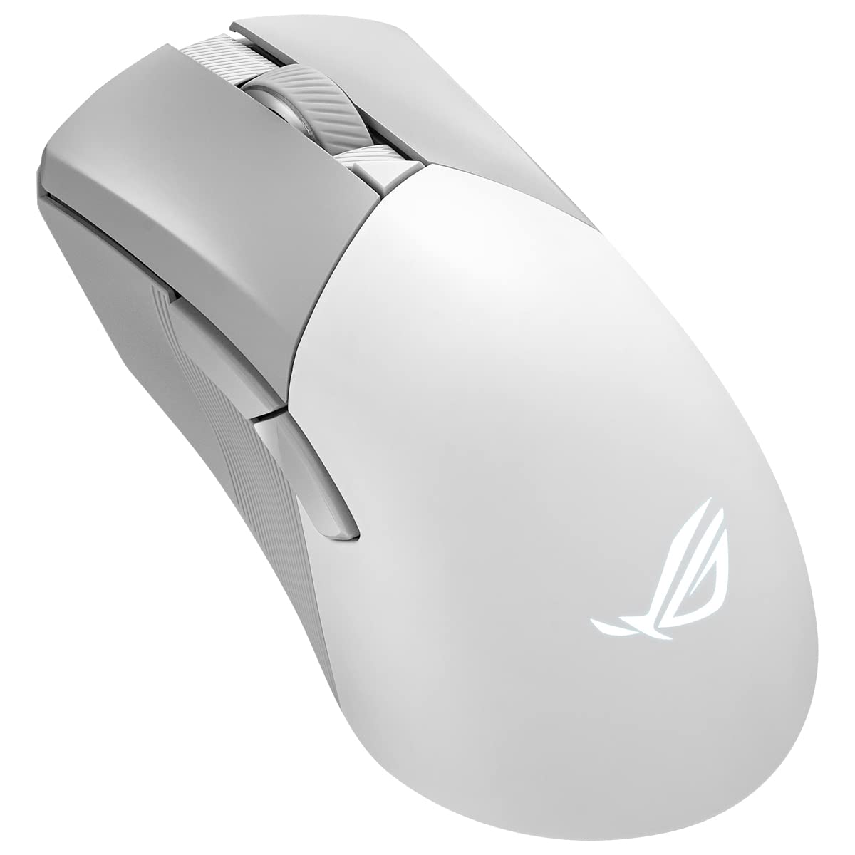 ASUS ROG Gladius III Wireless AimPoint White RGB Gaming Maus (optischer ROG AimPoint-Sensor, 36.000 DPI, 650 IPS, ROG Micro Switches, ergonomisch, 2,4-GHz, Bluetooth, USB, weiß)