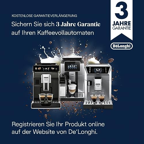 De'Longhi Eletta Explore ECAM452.57.G Kaffeevollautomat mit LatteCrema Milchsystem, heiße und kalte Getränke auf Knopfdruck, 3,5 Zoll TFT Touchscreen Farbdisplay, Kaffeekannen inklusive, schwarz