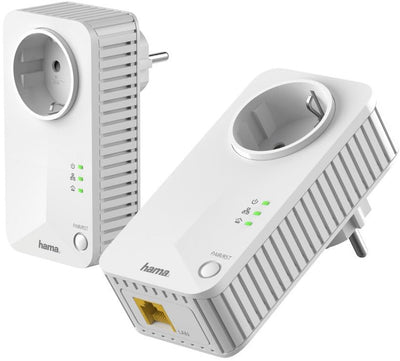 Hama Socket Powerline 600 Mbps weiß