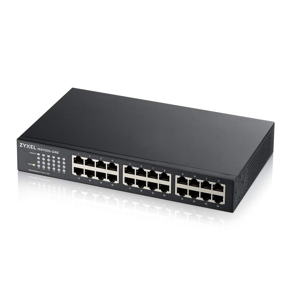 Zyxel 24-Port Gigabit Ethernet Unmanaged Switch - Design ohne Lüfter [GS1100-24E]