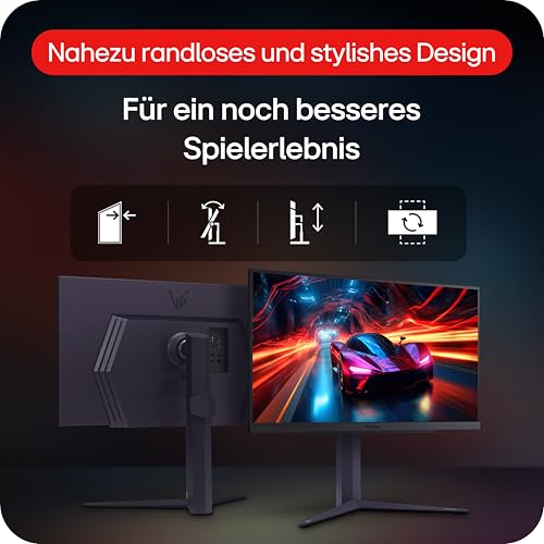 LG Electronics 32GS85QX-B.AEU Ultragear™ QHD Gaming IPS-Monitor 32" (80 cm), 2560 x 1440, 16:9, 1ms GtG, 180 Hz, HDR10, DCI-P3, NVIDIA G-Sync™ Compatible, AMD FreeSync™ - Grau