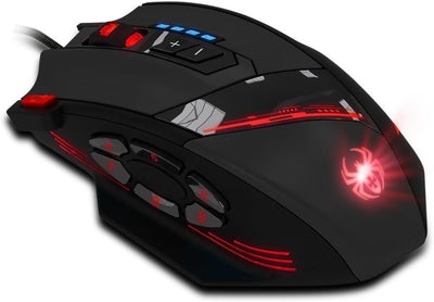 zelotes Gaming Maus,12 programmierbare Tasten RGB Gamer Maus,4000DPI Ergonomische Maus mit Kabel,USB Computer Maus,Gaming Mouse für PC,Mac,Laptop