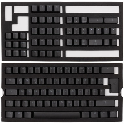 Ducky PBT Double-Shot Tastenkappen-Set für Hintergrundbeleuchtung, DE-Layout, Schwarz