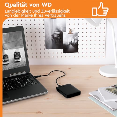 WD Elements Portable externe Festplatte 6 TB (mobiler Speicher, USB 3.0-Schnittstelle, Plug-and-Play, für Windows formatiert) Schwarz