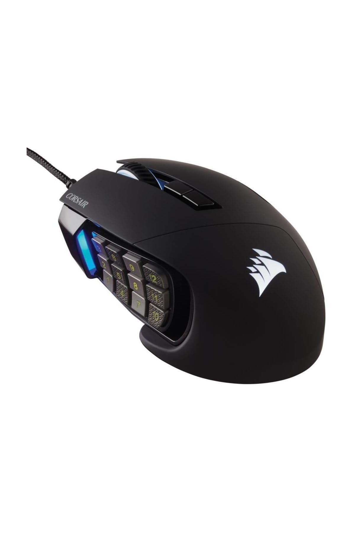 CORSAIR SCIMITAR RGB ELITE Kabelgebundene MOBA/MMO Gaming-Maus - 18.000 DPI - 17 programmierbare Tasten - iCUE-Kompatibel - PC, Mac, PS5, PS4, Xbox - Schwarz