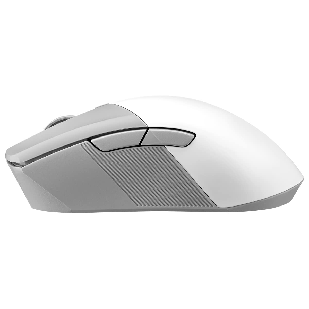 ASUS ROG Gladius III Wireless AimPoint White RGB Gaming Maus (optischer ROG AimPoint-Sensor, 36.000 DPI, 650 IPS, ROG Micro Switches, ergonomisch, 2,4-GHz, Bluetooth, USB, weiß)