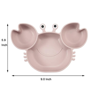 PandaEar Assiette divisée pour enfants avec ventouse et tasse à boire, cuillère - Assiette pour bébé en silicone antidérapante 3 compartiments, ensemble de vaisselle pour bébé sans BPA